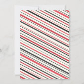 レトロストライプのかつらと口ひげの誕生パーティー 招待状 (裏面)