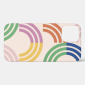 レトロストライプのカーブのジオメトリ背景 Case-Mate iPhoneケース (裏面 (横))