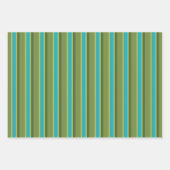 レトロストライプのクリスマスラップ紙セット ラッピングペーパーシート (正面3)