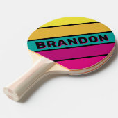 レトロストライプのダーク80はっきりしたs （名前） 卓球ラケット (正面アングル)