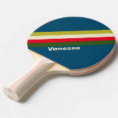 レトロストライプのラグビー 卓球ラケット (正面アングル)