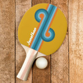 レトロストライプのループ（名前） 卓球ラケット