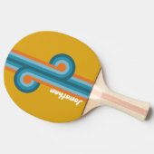 レトロストライプのループ（名前） 卓球ラケット (横)