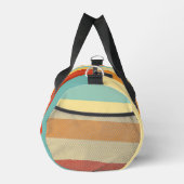 レトロストライプの色パターン ダッフルバッグ (右)