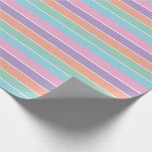 レトロストライプの色パターン ラッピングペーパー (角)