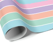 レトロストライプの色パターン ラッピングペーパー (ロールコーナー)