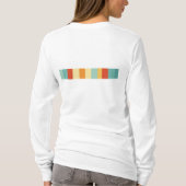 レトロストライプの色パターン Tシャツ (裏面)