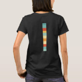 レトロストライプの色パターン Tシャツ (裏面)