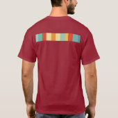 レトロストライプの色パターン Tシャツ (裏面)