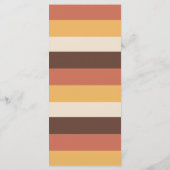 レトロストライプの70年代60年代70年代Groovy結婚の メニュー (裏面)