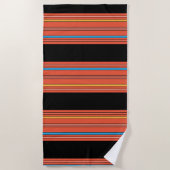 レトロストライプの ビーチタオル (正面)