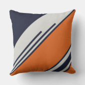 レトロストライプイン青オレンジ クッション (裏面)