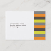 レトロストライプオレンジクリエイティブプロフェッショナル大 名刺 (裏面)