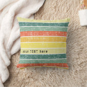 レトロストライプカスタマイズビーチデコースロークッション クッション (ブランケット)