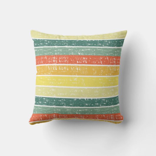 レトロストライプカスタマイズビーチデコースロークッション クッション (裏面)