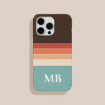 レトロストライプカスタムモノグラム iPhone 15 PRO MAXケース<br><div class="desc">レトロストライプカスタムモノグラムiPhoneケース</div>