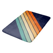 レトロストライプカラフル70ストライプのs 80sデザイン バスマット (アングル)