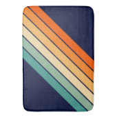 レトロストライプカラフル70ストライプのs 80sデザイン バスマット (正面縦)