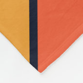 レトロストライプカラフル70ストライプのs 80sデザイン フリースブランケット (角)