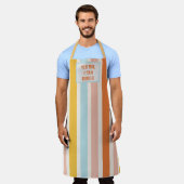 レトロストライプキャンディYesサー私はブギーできる エプロン (着用した状態)