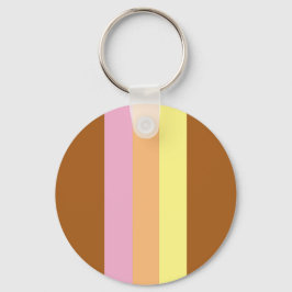 レトロストライプキーチェーン(オレンジ数々の色) キーホルダー