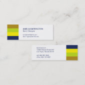 レトロストライプクリエイティブプロフェッショナル小 スキニー名刺 (正面/裏面)