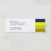 レトロストライプクリエイティブプロフェッショナル小 スキニー名刺 (裏面)