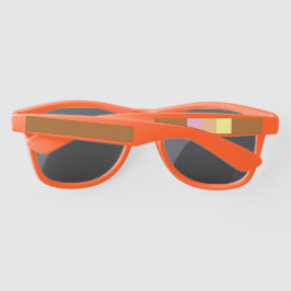 レトロストライプサングラス数々の（オレンジ） サングラス