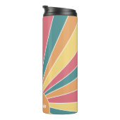 レトロストライプサンライズ – パステルレインボースクリプト名 タンブラー (回転右)