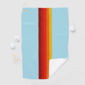 レトロストライプスタイリッシュ線70ストライプのs 80sデザイン ゴルフタオル (インサイチュ)