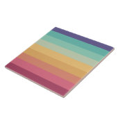 レトロストライプスタイリッシュ線70ストライプのs 80sデザイン タイル (側面)