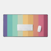 レトロストライプスタイリッシュ線70ストライプのs 80sデザイン デスクマット (キーボード&マウス)