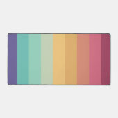 レトロストライプスタイリッシュ線70ストライプのs 80sデザイン デスクマット (正面)