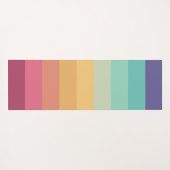 レトロストライプスタイリッシュ線70ストライプのs 80sデザイン ヨガマット (裏面(横))