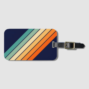 レトロストライプスタイリッシュ線70ストライプのs 80sデザイン ラゲッジタグ