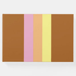 レトロストライプズゲストブック(オレンジ数々の色) ゲストブック