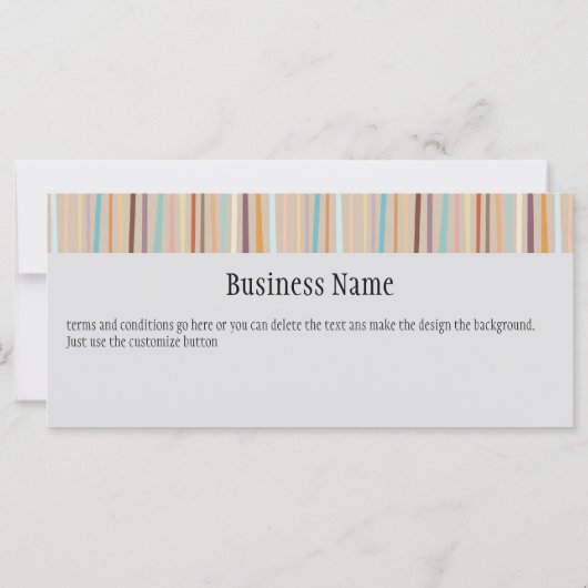 レトロストライプズBright Gift Certificate (裏面)