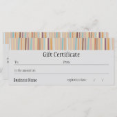 レトロストライプズBright Gift Certificate (正面/裏面)