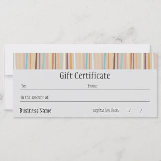 レトロストライプズBright Gift Certificate