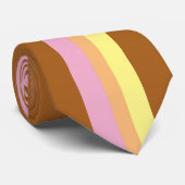 レトロストライプネックタイ(オレンジ数々の色) ネクタイ (ロール)