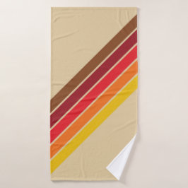 レトロストライプパタストライプのーン バスタオル