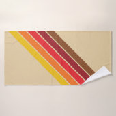 レトロストライプパタストライプのーン バスタオル (バスタオル)