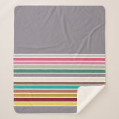 レトロストライプパターンシェルパブランケット シェルパブランケット (正面)