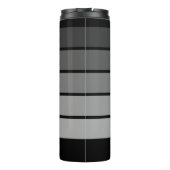 レトロストライプパターンブラックグレーヴィンテージビア タンブラー (裏面)