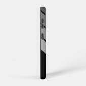 レトロストライプパターンブラックグレーヴィンテージビア SAMSUNG GALAXYケース (右側面)