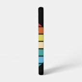 レトロストライプパターンレインボーヴィンテージヴィーブサンセット SAMSUNG GALAXYケース (左側面)