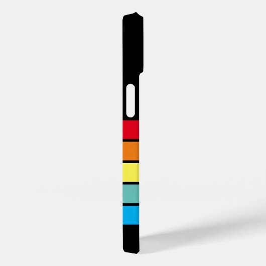 レトロストライプパターンレインボーヴィンテージ Case-Mate iPhoneケース (裏面 / 右)