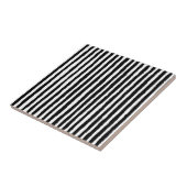 レトロストライプパターン縦白黒BW タイル (側面)