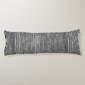 レトロストライプパターン縦白黒BW ボディピロー (裏面)