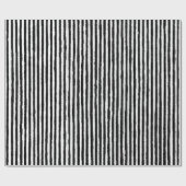 レトロストライプパターン縦白黒BW ラッピングペーパー (フラット)